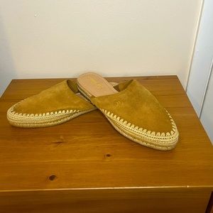 Sam Edelman. Size 11. Color: Tan/Carmel/Brown. Platform Espadrille Mules.